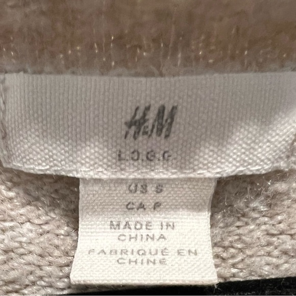 B11.11 H&M Long Sleeve Oversized Open Cardigan Sweater Oatmeal S - Picture 6 of 6